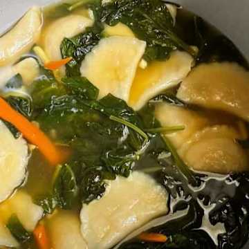 Vegetable Dumpling Soup