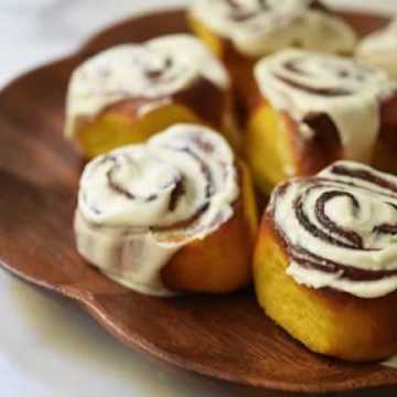 Pumpkin Spice Cinnamon Rolls