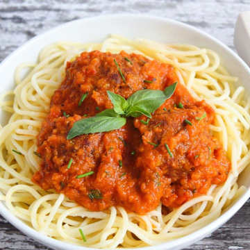 Cheesy Vegan Meatballs with a Smoky Low FODMAP Pasta Sauce
