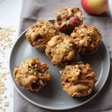 Spiced Apple & Raisin Nut Butter Muffins