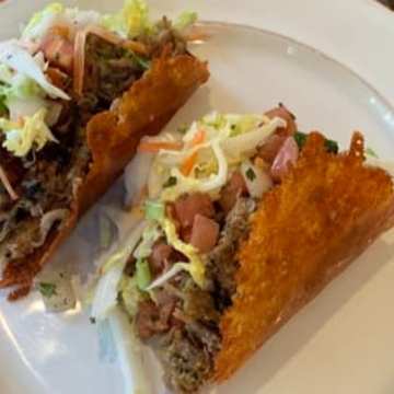 Pulled Pork Tacos with Cheese Tortillas