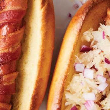 Bacon Wrapped Street Hot Dogs