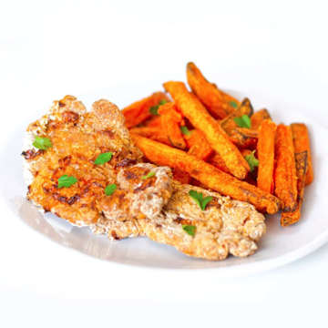 Fried Pork & Sweet Potato Fries
