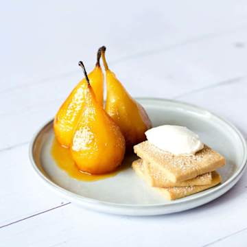 Roasted Pears & Shortbread