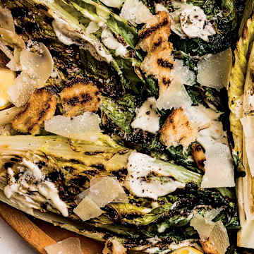 Grilled Caesar Salad With Grilled Croutons