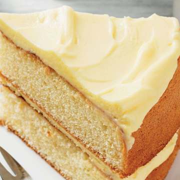 Lemon and Toasted Coconut Yellow Cake with Vanilla Glaze