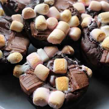 S'mores Brownie Cups