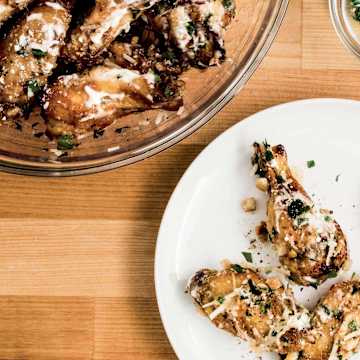 Creamy Parmesan Chicken Wings