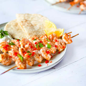 Greek Style Prawn Kebabs