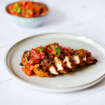 Cajun Chicken with Grilled Salsa
