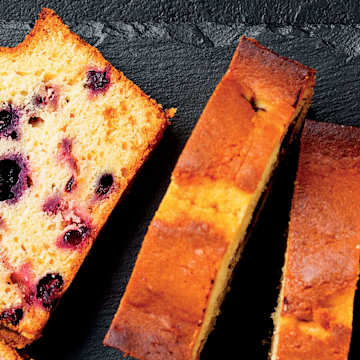 Blueberry Loaf with Citrus Zest and Vanilla Glaze
