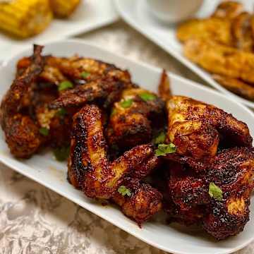 Spicy Bourbon Chicken Wings with Frickles