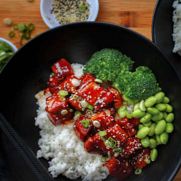 Braised Belly Pork with Korean BBQ Sauce