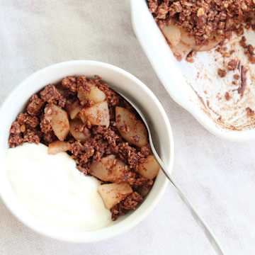 Pear & Chocolate Crumble
