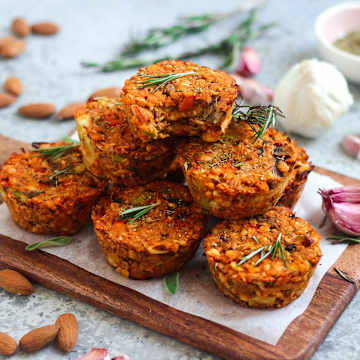 Red Lentil Nut Roast Bites