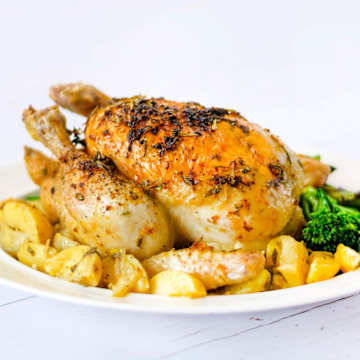 Lemon-Herb Roast Chicken & Roasted Potatoes