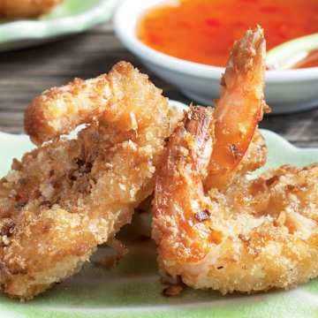 Coconut Lime Air-Fried Shrimp
