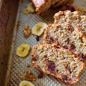Banana, Walnut & Dark Chocolate Bread