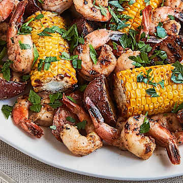 Cajun Shrimp and Sausage with Potatoes and Corn