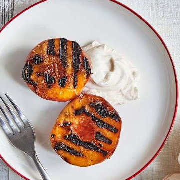 Grilled Summer Peaches with Whipped Cinnamon Mascarpone