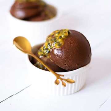 Dark Chocolate & Passion Fruit Sorbet