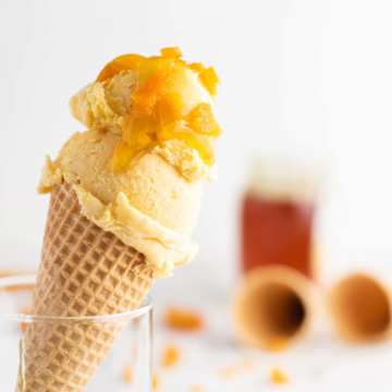 No-cook Honey & Apricot Ice Cream