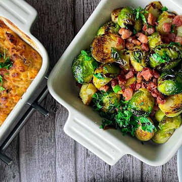 Balsamic Glazed Brussel Sprouts With Pancetta