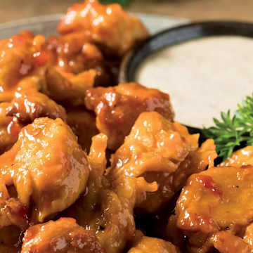 Buffalo Tofu with Ranch Dipping Sauce