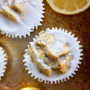 Lemon & Poppy Seed Glazed Muffins