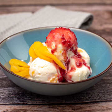 Peach Melba Ice Cream