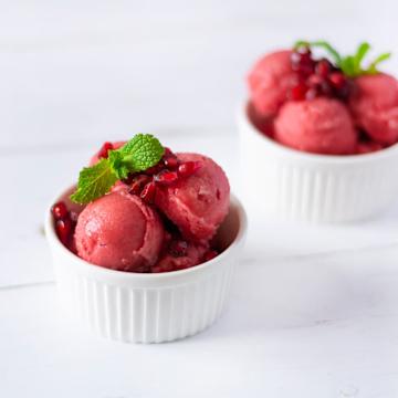 Pomegranate & Strawberry Sorbet