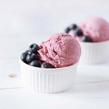 Blueberry&ndash;Lemon Vegan Frozen Yogurt