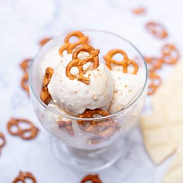White Chocolate & Salted Pretzel Gelato