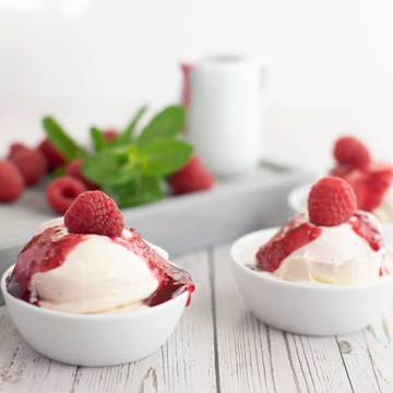 White Chocolate & Raspberry Marble Gelato
