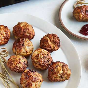 Turkey Meatballs with Cranberry Sauce