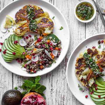 Cauliflower Steak, Chimichurri & Superfood Salad