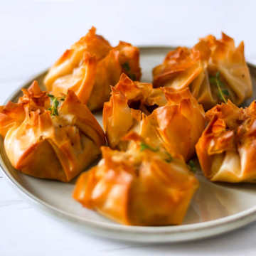 Camembert and Cranberry Filo Parcels