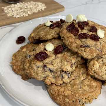Cranberry White Chocolate Oatmeal Cookies