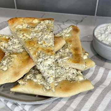 Feta Dill Bread with Tzatziki Sauce
