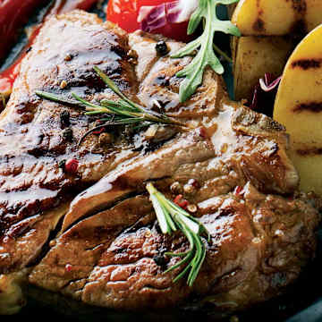 Steak Florentine and Griddled Potatoes