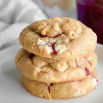 Raspberry & White Lava Cookies