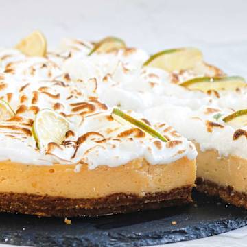 Tarte au citron vert cuite au four