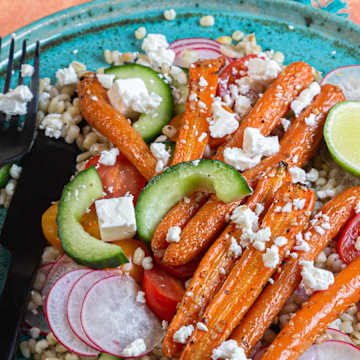 Barley Salad with Pan Fried Baby Carrots