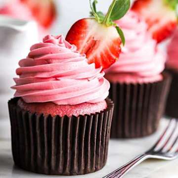 Cupcakes &agrave; la fraise