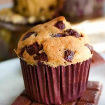 Muffins aux p&eacute;pites de chocolat