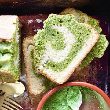 G&acirc;teau marbr&eacute; au Matcha