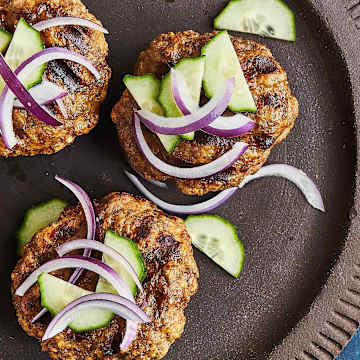 Herb and Feta Stuffed Lamb Burgers