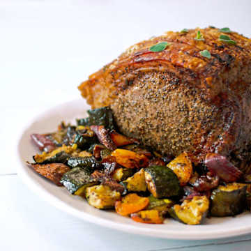 Longe de porc aux l&eacute;gumes