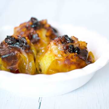 Bratapfel avec sauce &agrave; la vanille