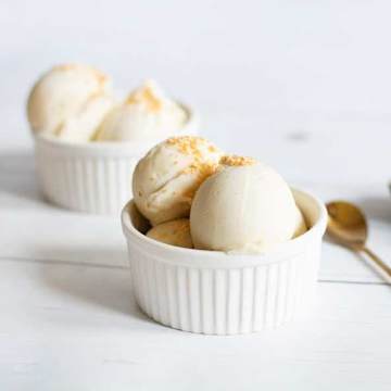 Sorbet &agrave; la noix de coco et au citron vert